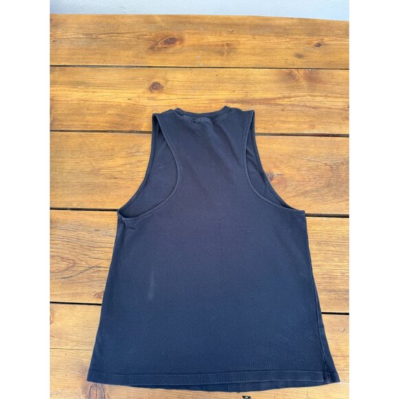 Adidas Womens Black Sleeveless Crop Top Tank Top Size S With Trefoil Logo Casual - Picture 6 of 6